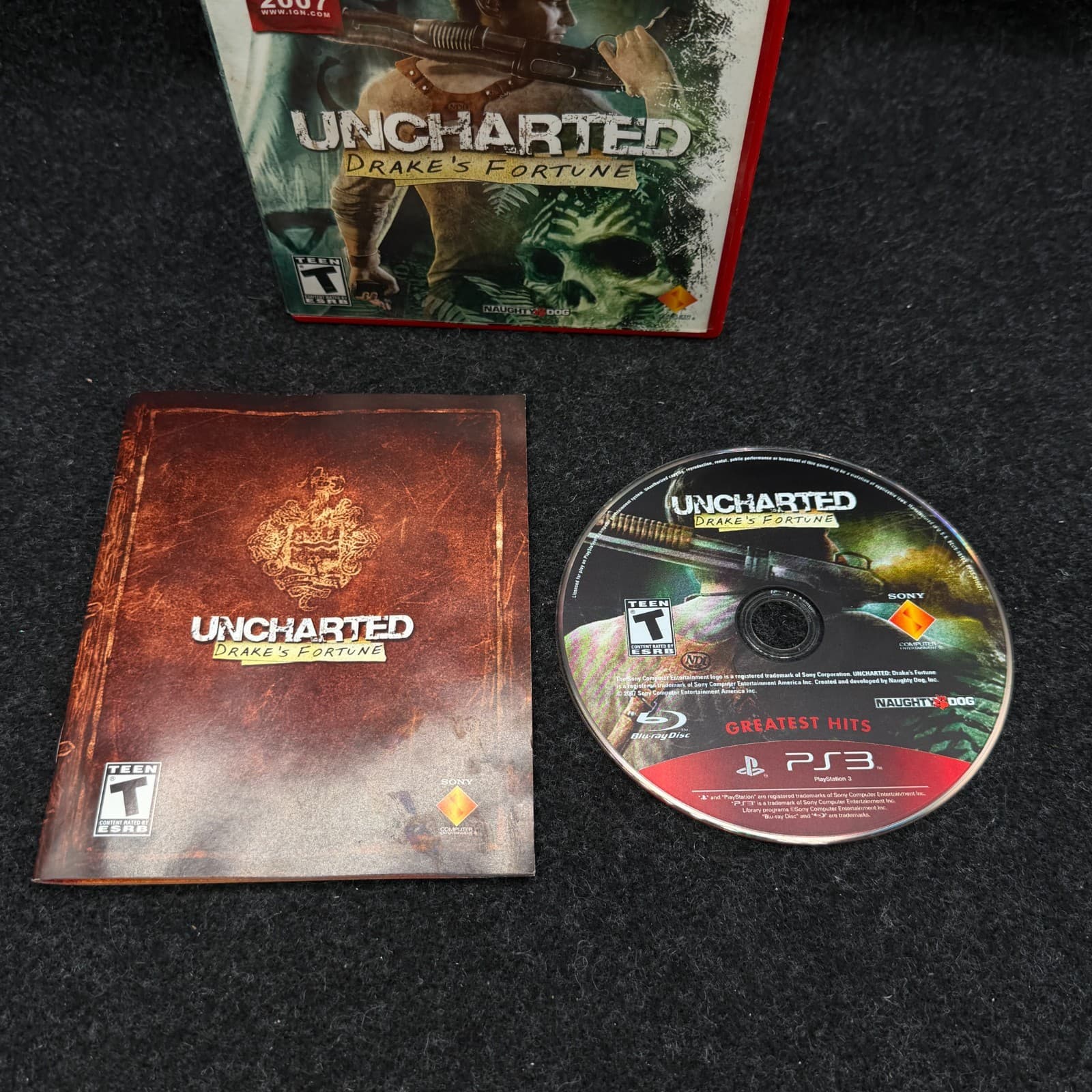 UNCHARTED DRAKE'S FORTUNE GREATEST HITS PLAYSTATION 3 BLU-RAY DISC MANUAL TESTED - Thumbnail 2