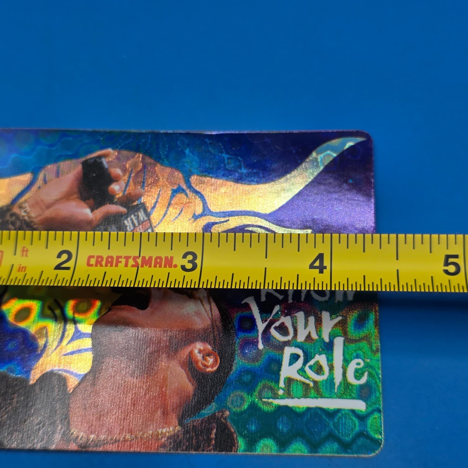 2000 WWF Wrestling vending Prism sticker The Rock Dwayne Johnson know your role - Thumbnail 3
