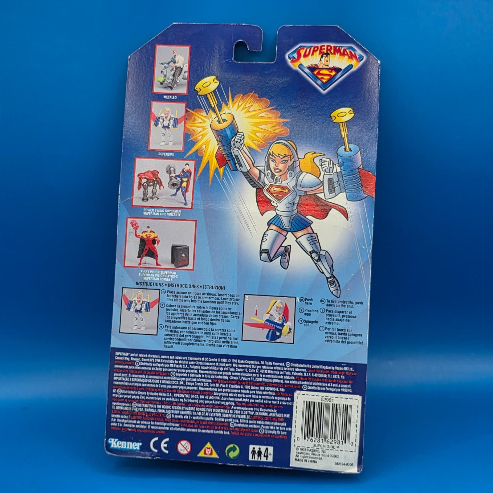Vintage 1998 Kenner Hasbro Superman Supergirl Aerial Assault Armor Action Figure - Thumbnail 2