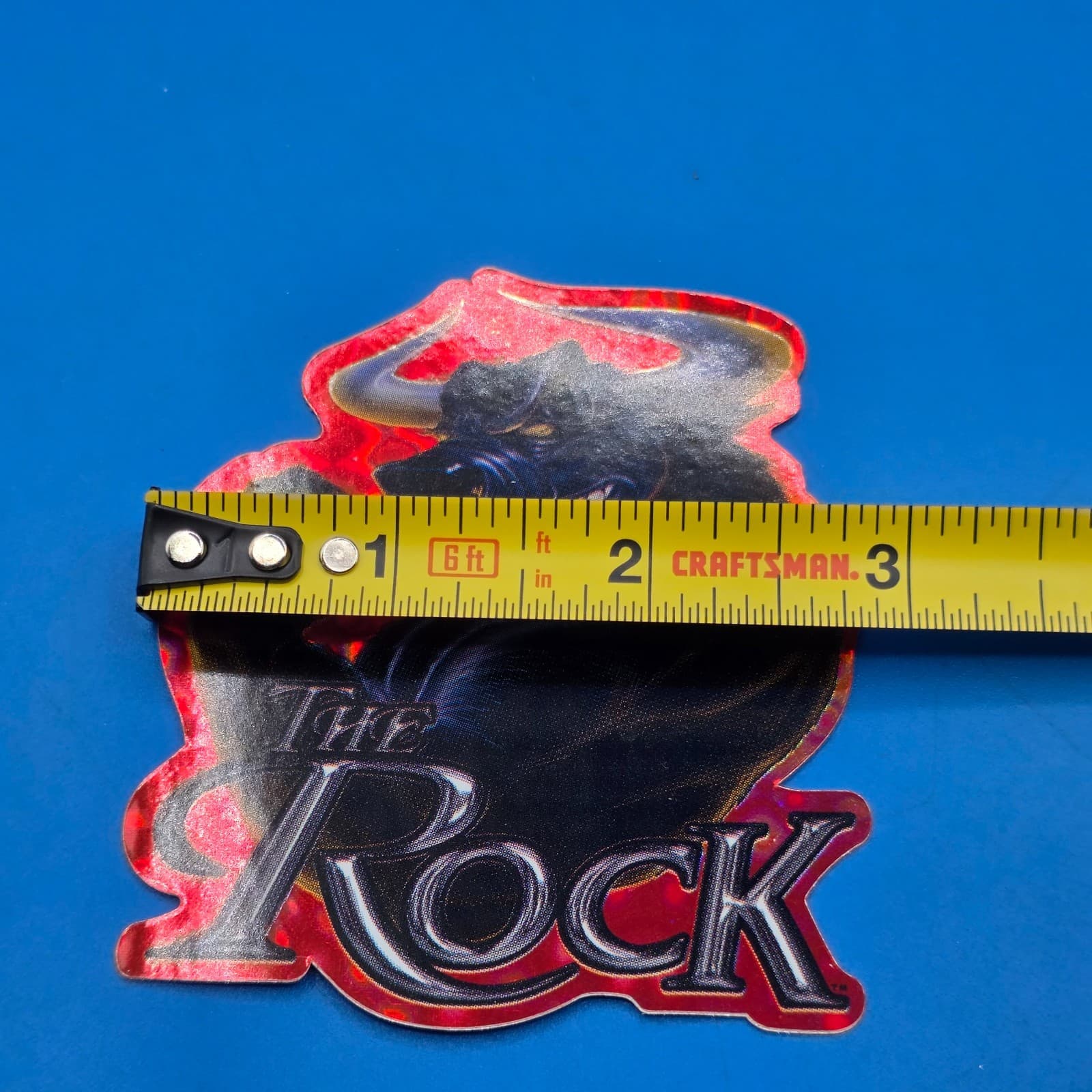 Vintage 2000 WWF The ROCK Vending Sticker Card RARE BRAHMA BULL - Thumbnail 3