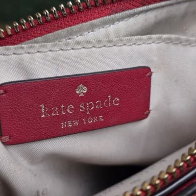 Kate Spade New York Red Pebble Leather Crossbody Bag Purse - Thumbnail 11