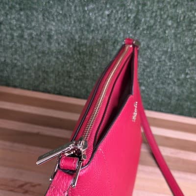 Kate Spade New York Red Pebble Leather Crossbody Bag Purse - Thumbnail 4