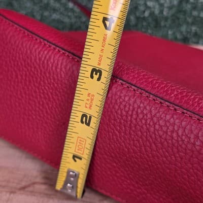 Kate Spade New York Red Pebble Leather Crossbody Bag Purse - Thumbnail 14