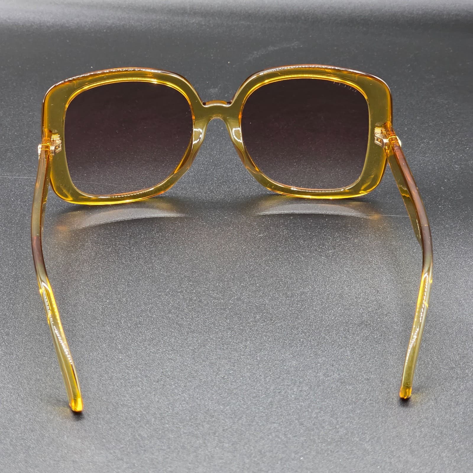GUCCI Womens GG0714SA 003 Multi Color Square Gradient Sunglasses YELLOW RED - Thumbnail 12