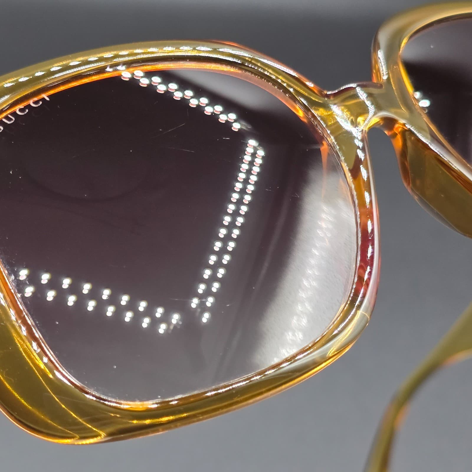 GUCCI Womens GG0714SA 003 Multi Color Square Gradient Sunglasses YELLOW RED - Thumbnail 4