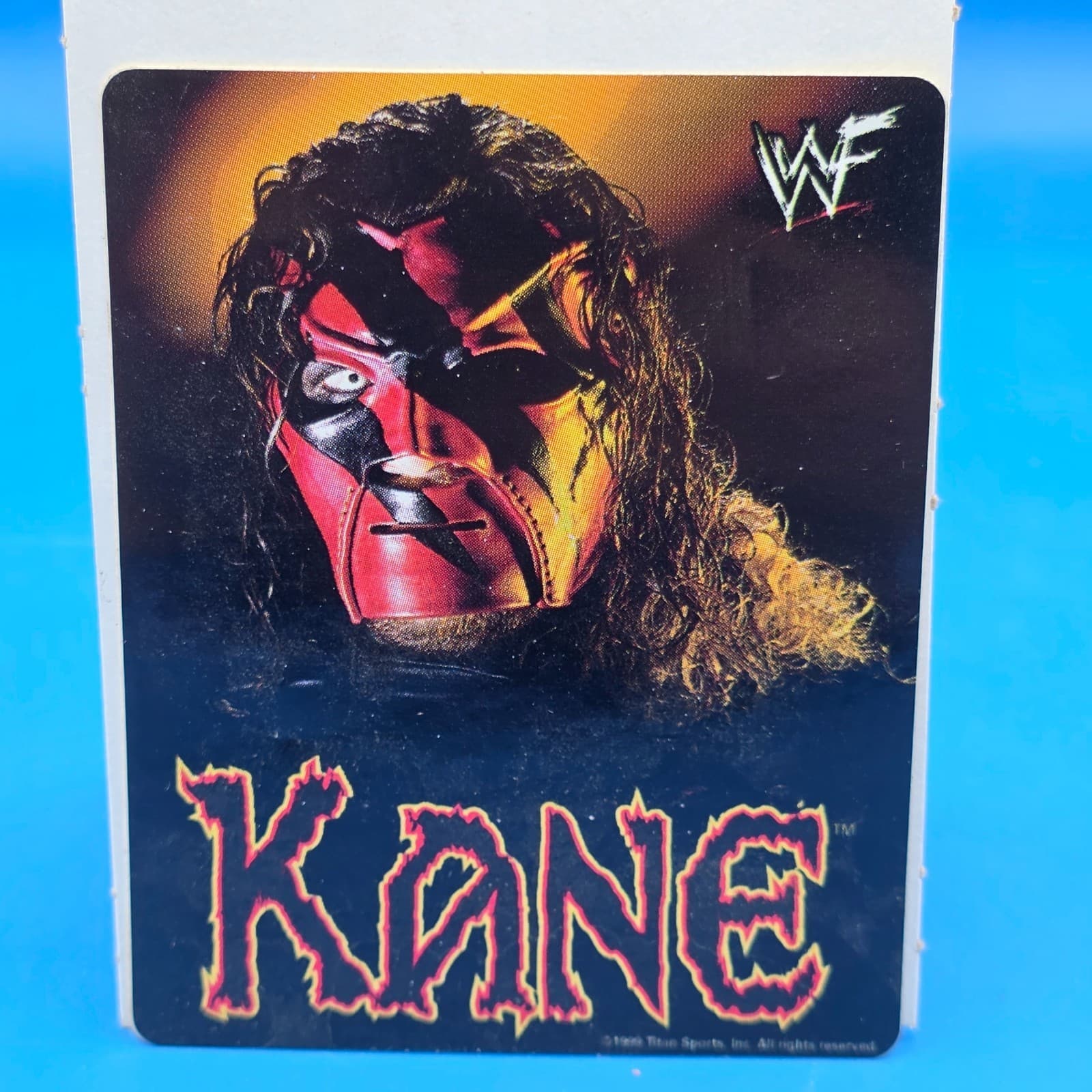 Vtg WWF Attitude Era KANE Vending Machine Prism Sticker Excellent NEW! #2 - Thumbnail 2