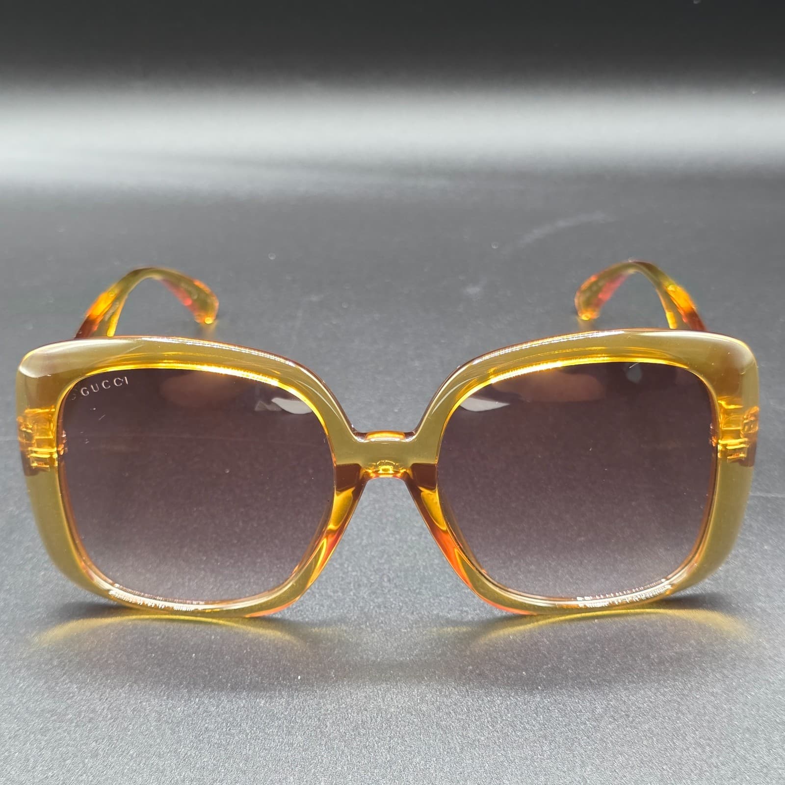 GUCCI Womens GG0714SA 003 Multi Color Square Gradient Sunglasses YELLOW RED - Thumbnail 15