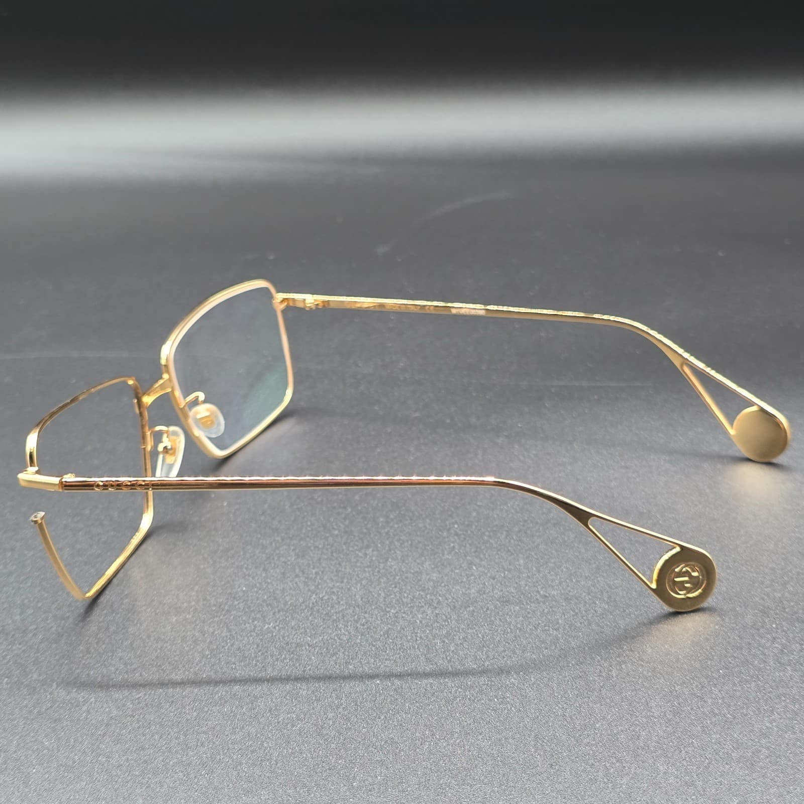FOR PARTS OR REPAIR GUCCI GG0439O 006 GOLD AUTHENTIC FRAMES EYEGLASSES - Thumbnail 6