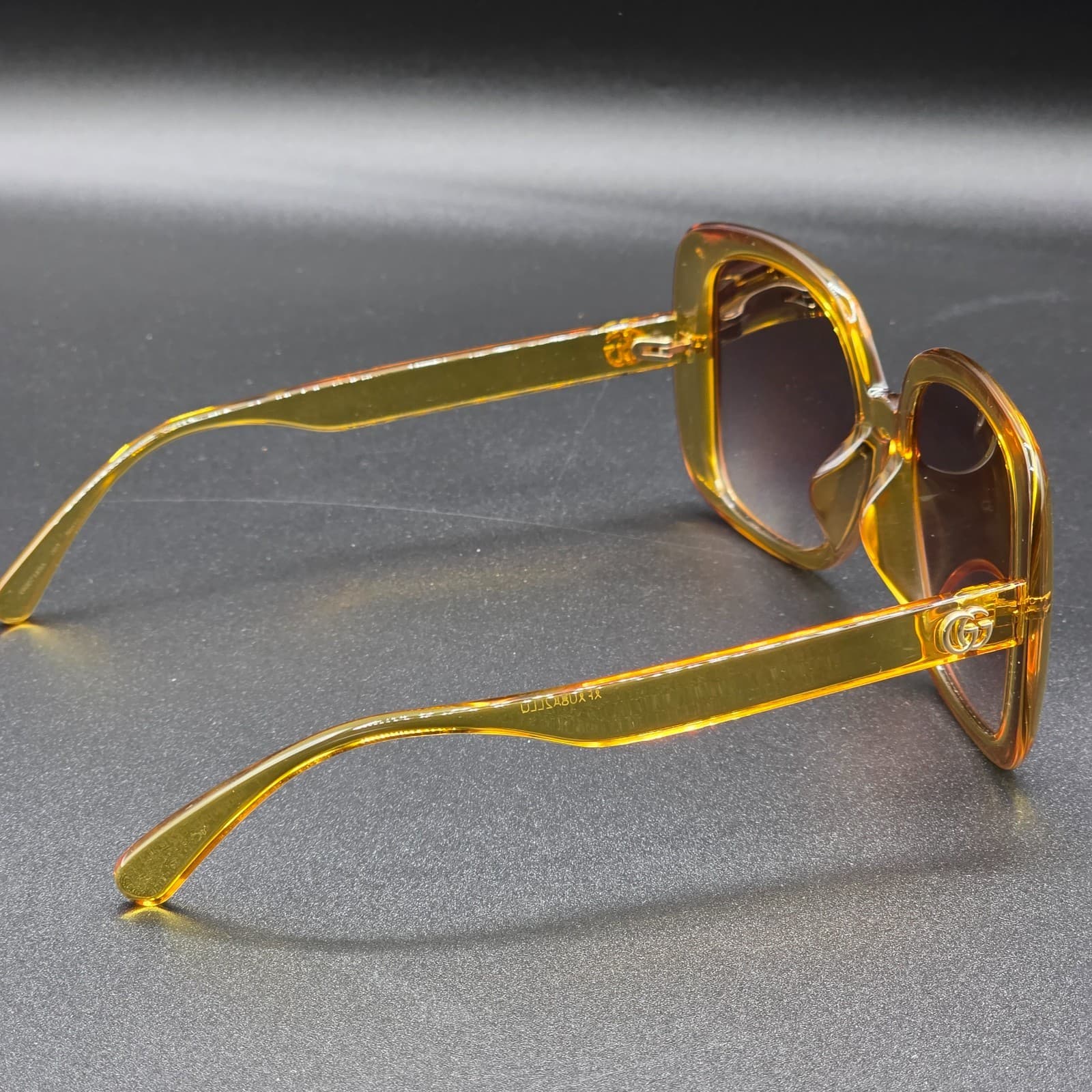 GUCCI Womens GG0714SA 003 Multi Color Square Gradient Sunglasses YELLOW RED - Thumbnail 11