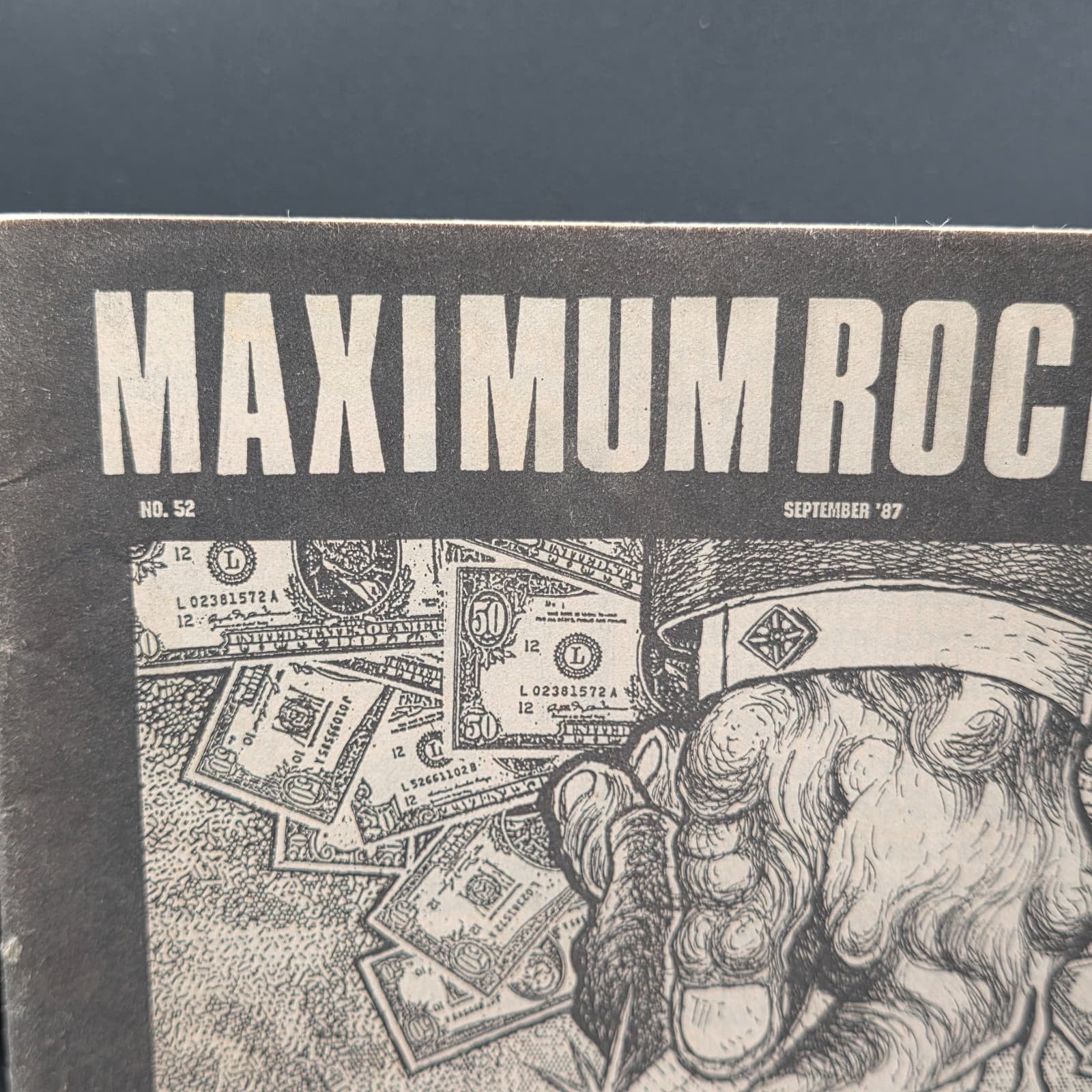 MAXIMUM ROCK N ROLL FANZINE-SEPTEMBER 1987-#52-THE SECRET GOVERNMENT-FRATRICIDE - Thumbnail 2