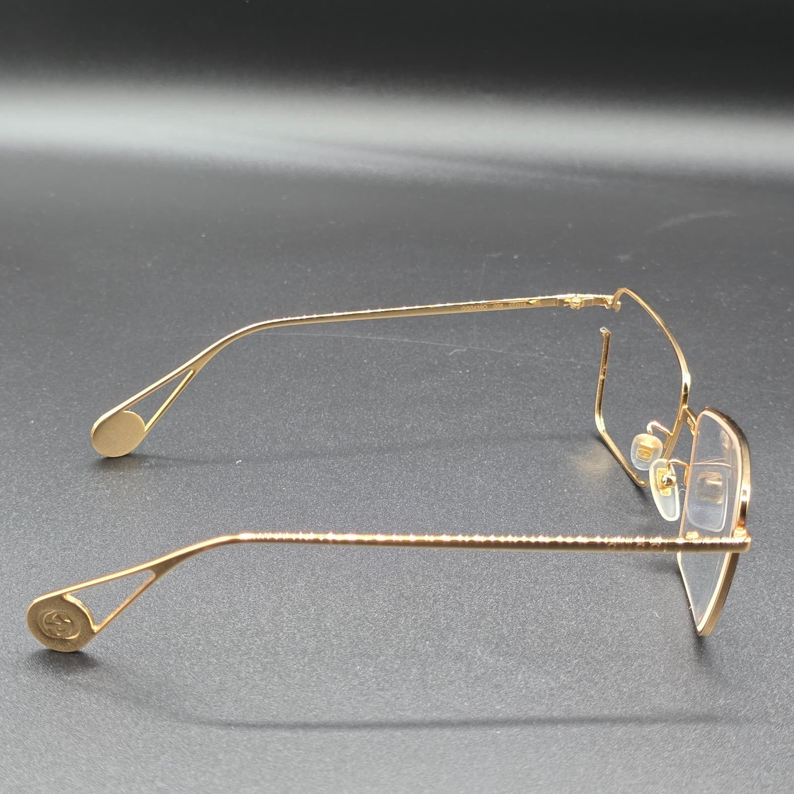 FOR PARTS OR REPAIR GUCCI GG0439O 006 GOLD AUTHENTIC FRAMES EYEGLASSES - Thumbnail 8