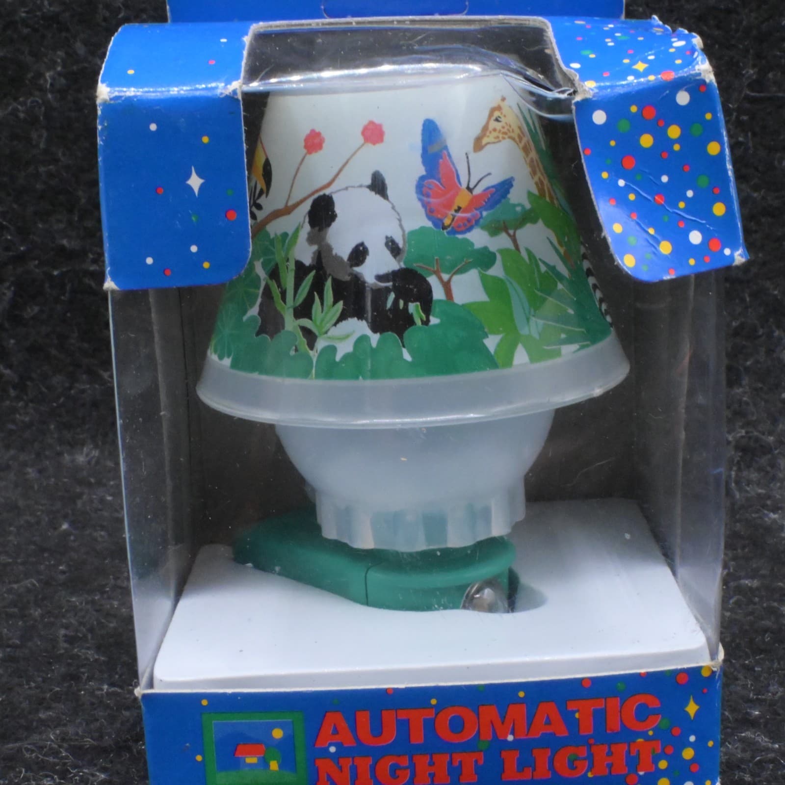 VTG Shades Night Light Lamp Shade Plug In Panda Design Open Box - Thumbnail 3