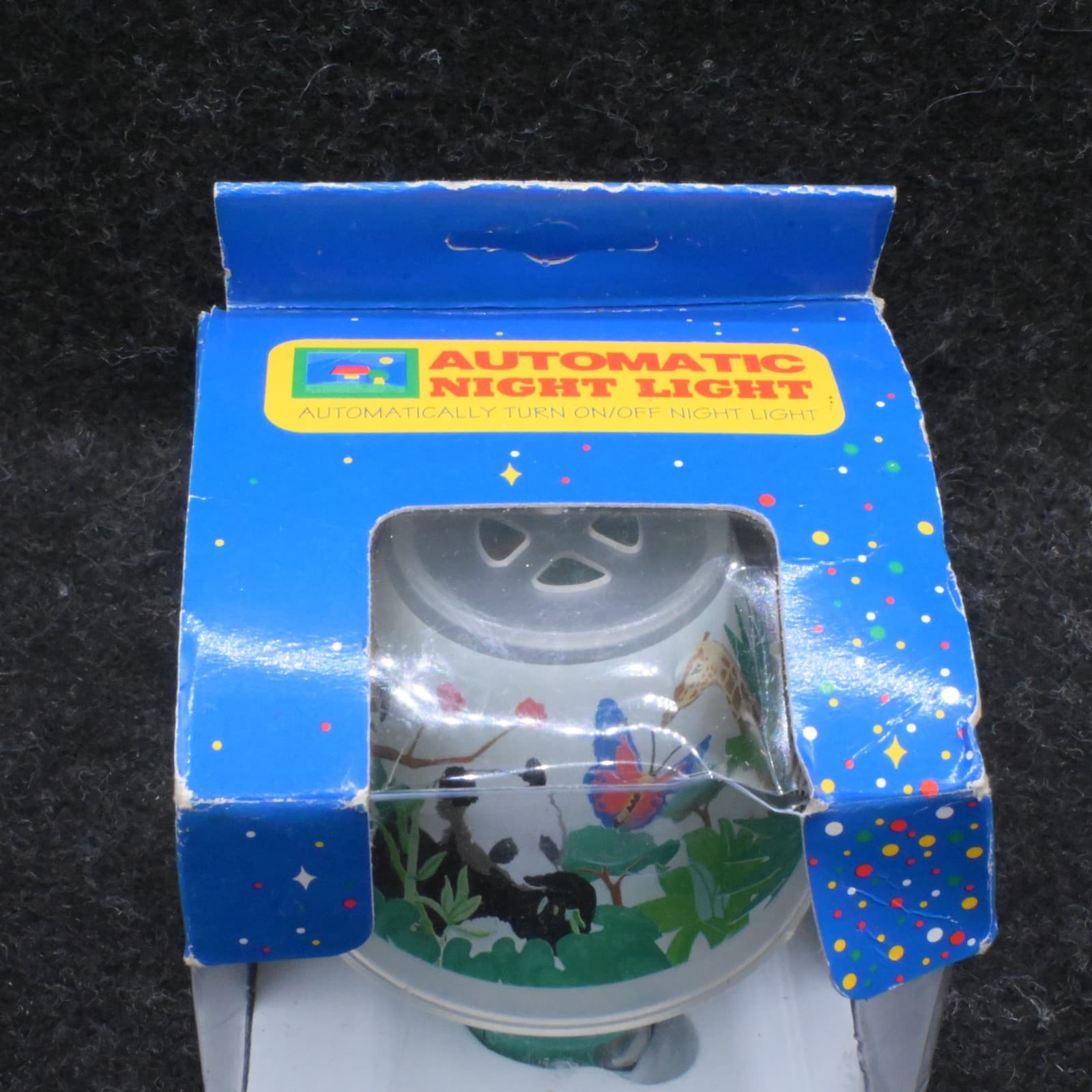VTG Shades Night Light Lamp Shade Plug In Panda Design Open Box - Thumbnail 4
