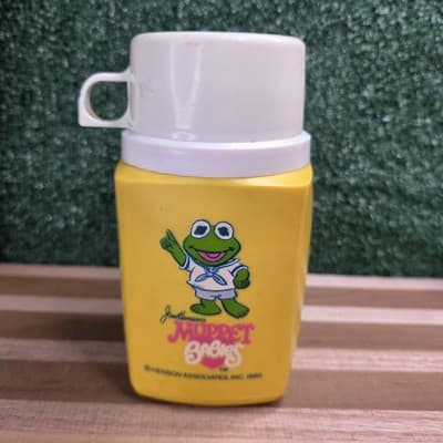 Vintage 1985 Jim Henson's Muppet Babies Metal Lunch Box Tin With Thermos Kermit - Thumbnail 10