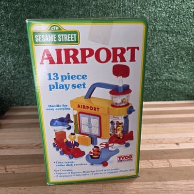 TYCO 1993 Sesame Street Airport Vintage Playset Planes Big Bird Ernie Figures - Thumbnail 2