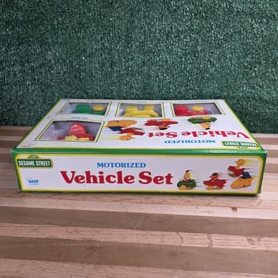 Vintage 90s SESAME STREET VEHICLE SET Bert Ernie Big Bird Cookie Monster car toy - Thumbnail 4
