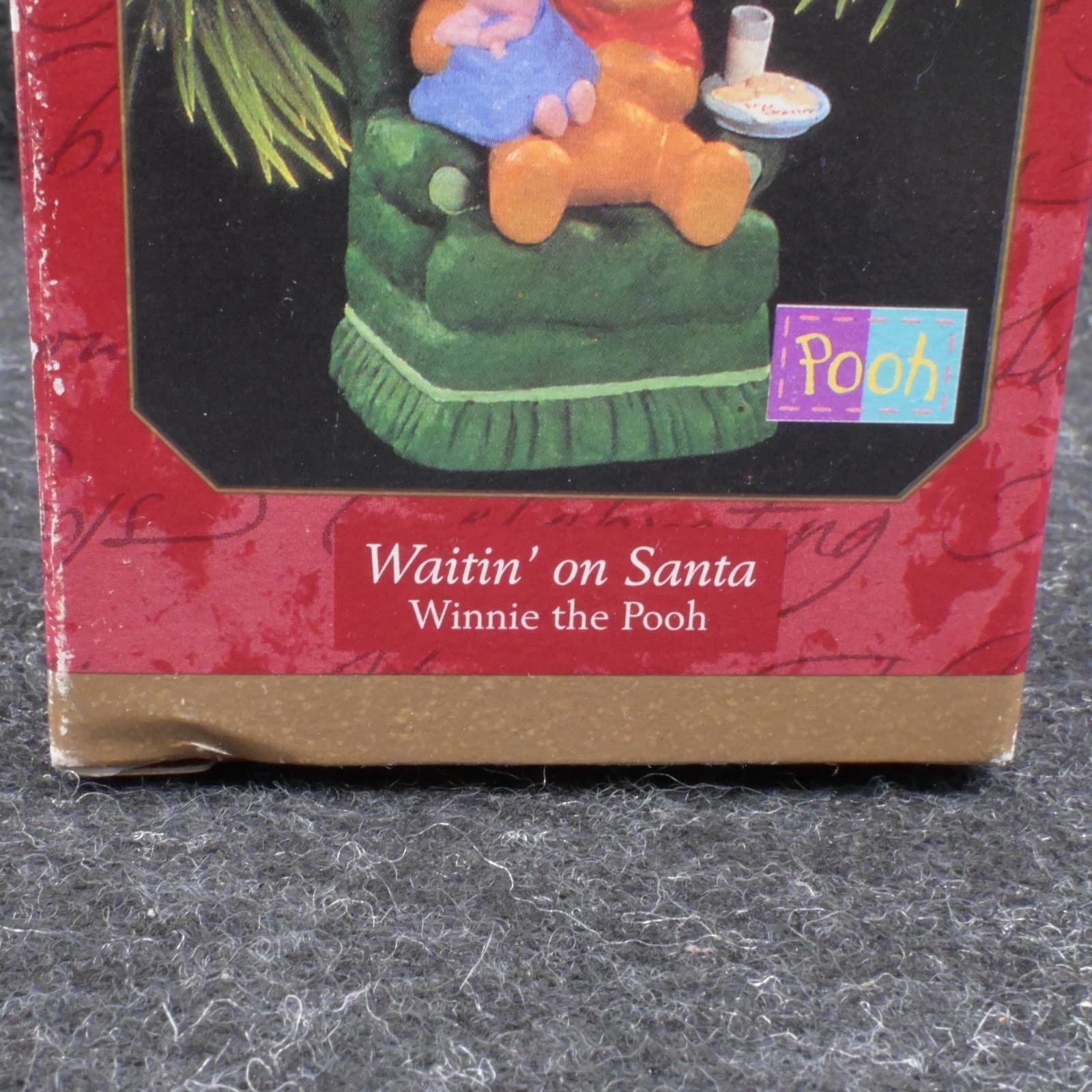 VTG 1997 Hallmark Keepsake WAITIN' ON SANTA Winnie the Pooh Christmas Ornament - Thumbnail 2