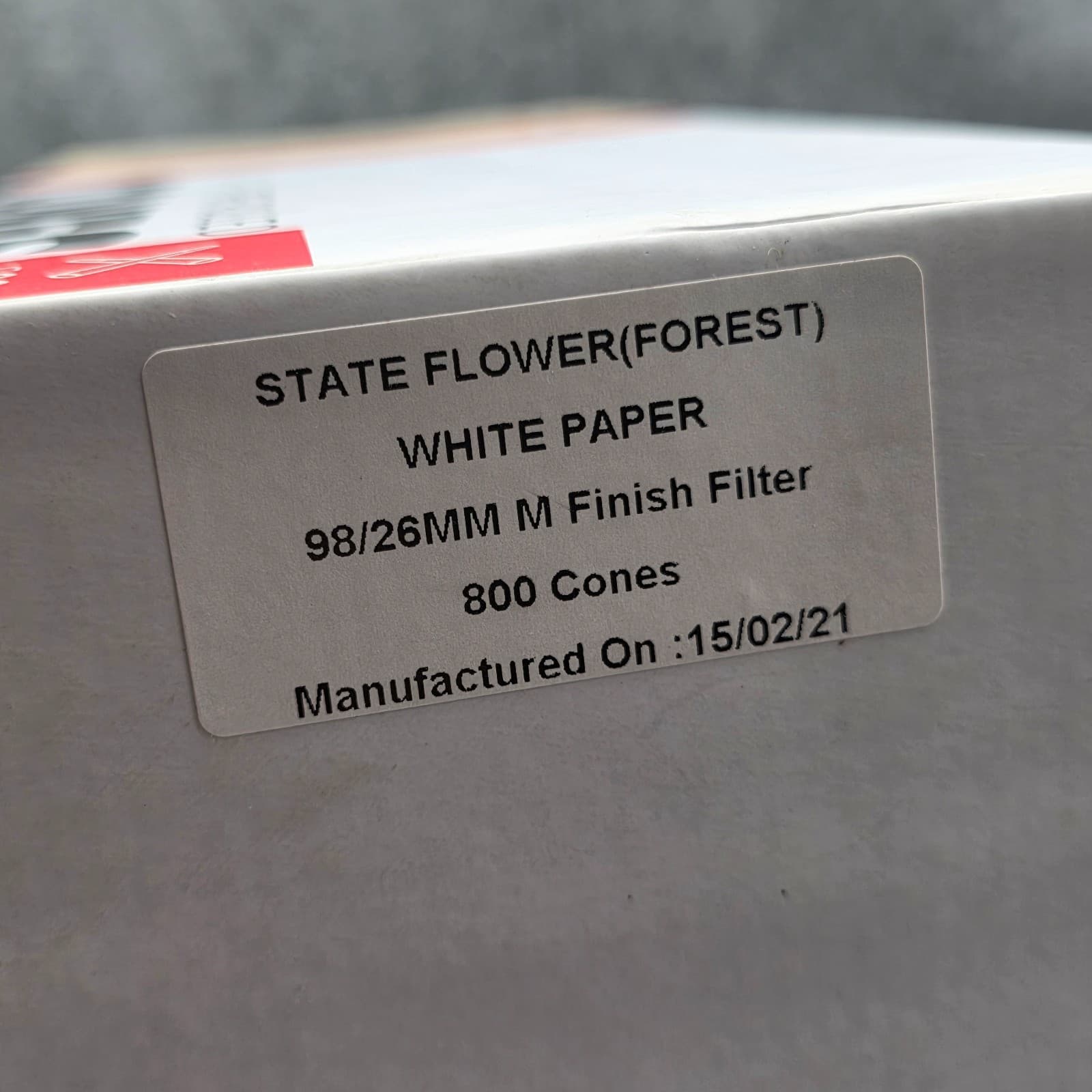 CUSTOM CONES USA STATE FLOWER WHITE PAPER 28MM M FINISH FILTER 800 COUNT - Thumbnail 8