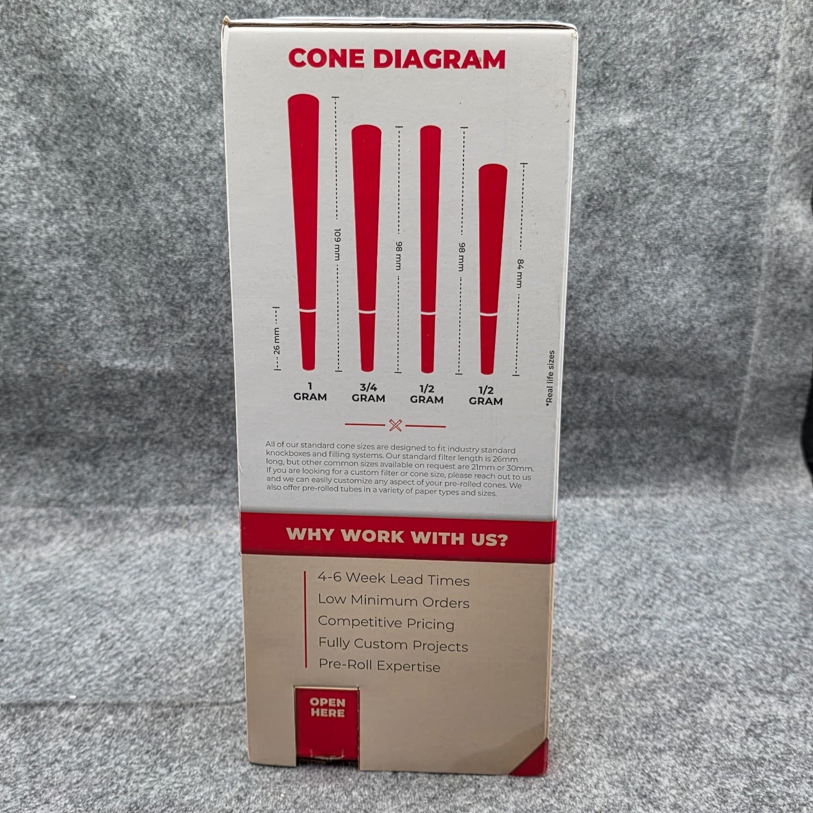 CUSTOM CONES USA STATE FLOWER WHITE PAPER 28MM M FINISH FILTER 800 COUNT - Thumbnail 4