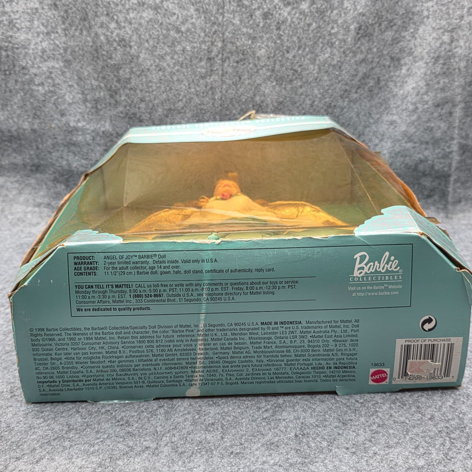 YELLOWED Mattel 1998 Barbie Angel of Joy Doll #19633 Timeless Sentiments Vintage - Thumbnail 5