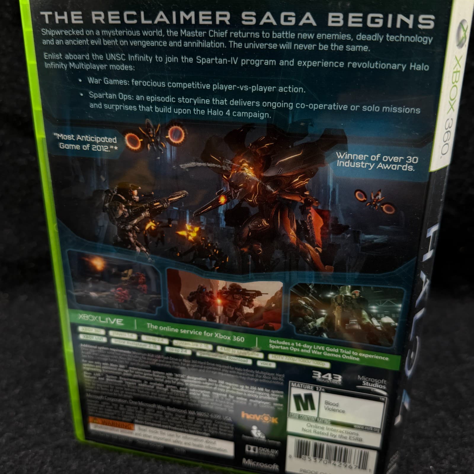 Halo 4 Xbox 360 Tested No Manual - Thumbnail 3