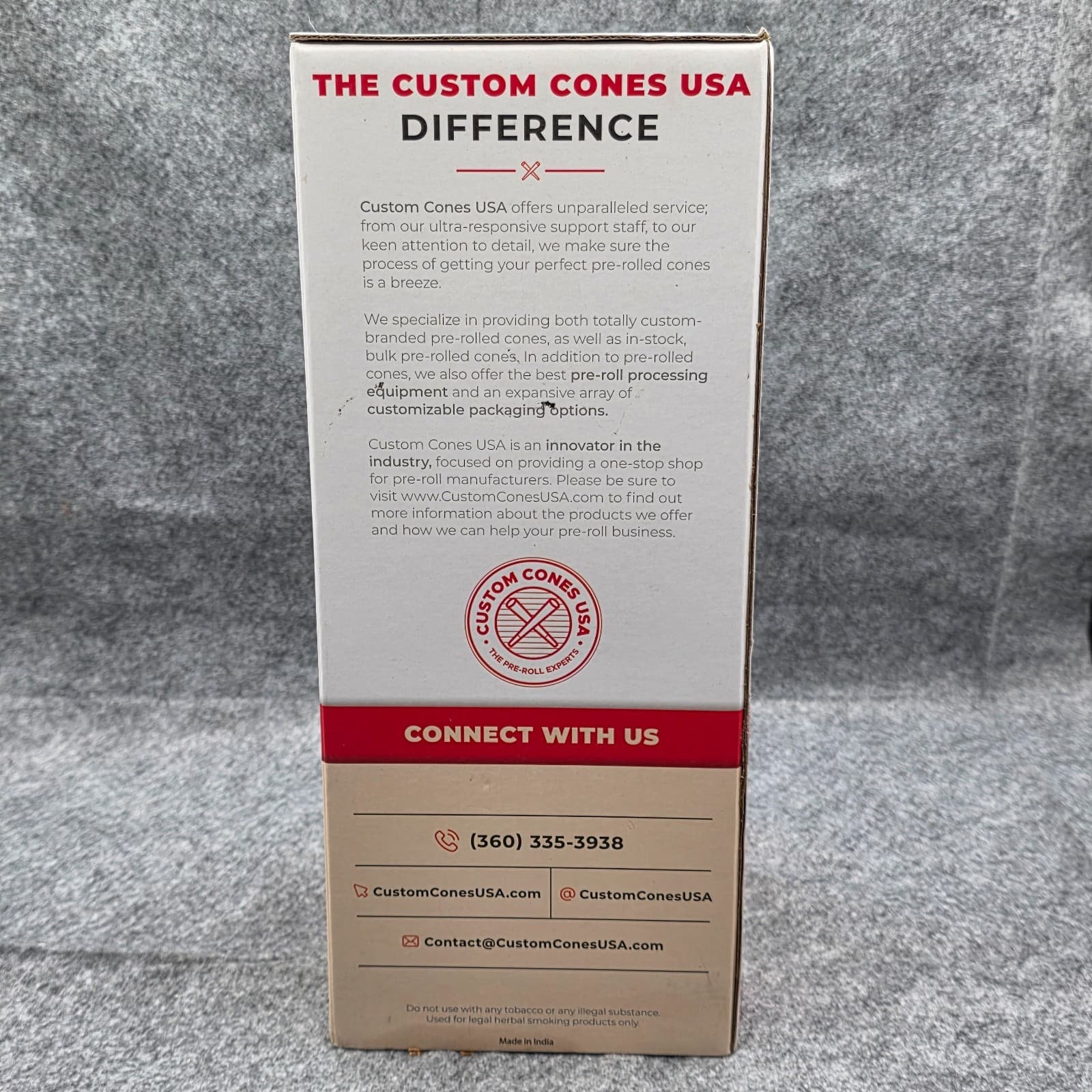 CUSTOM CONES USA STATE FLOWER WHITE PAPER 28MM M FINISH FILTER 800 COUNT - Thumbnail 5