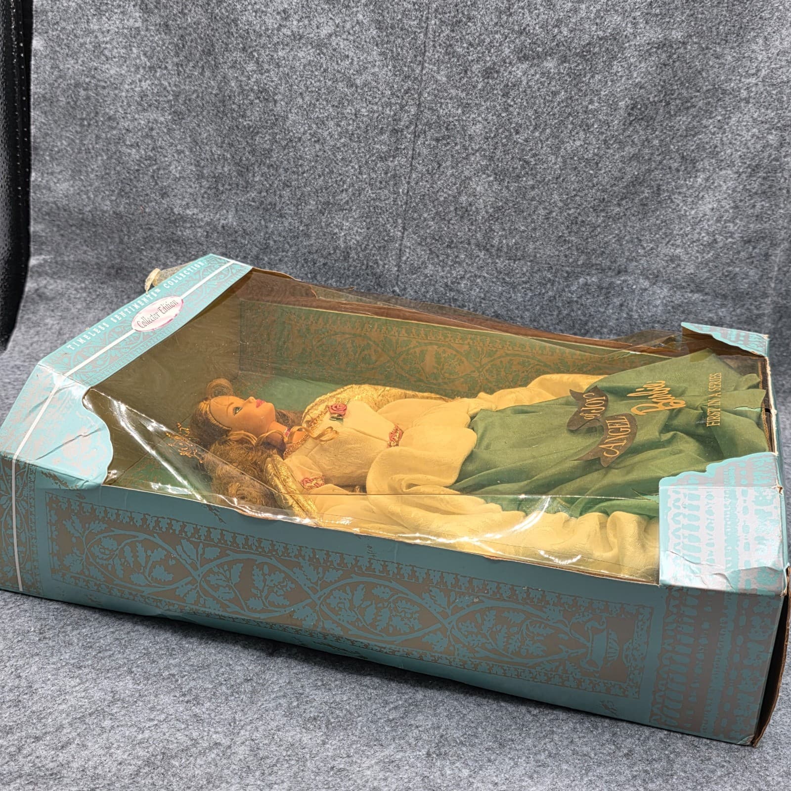YELLOWED Mattel 1998 Barbie Angel of Joy Doll #19633 Timeless Sentiments Vintage - Thumbnail 8
