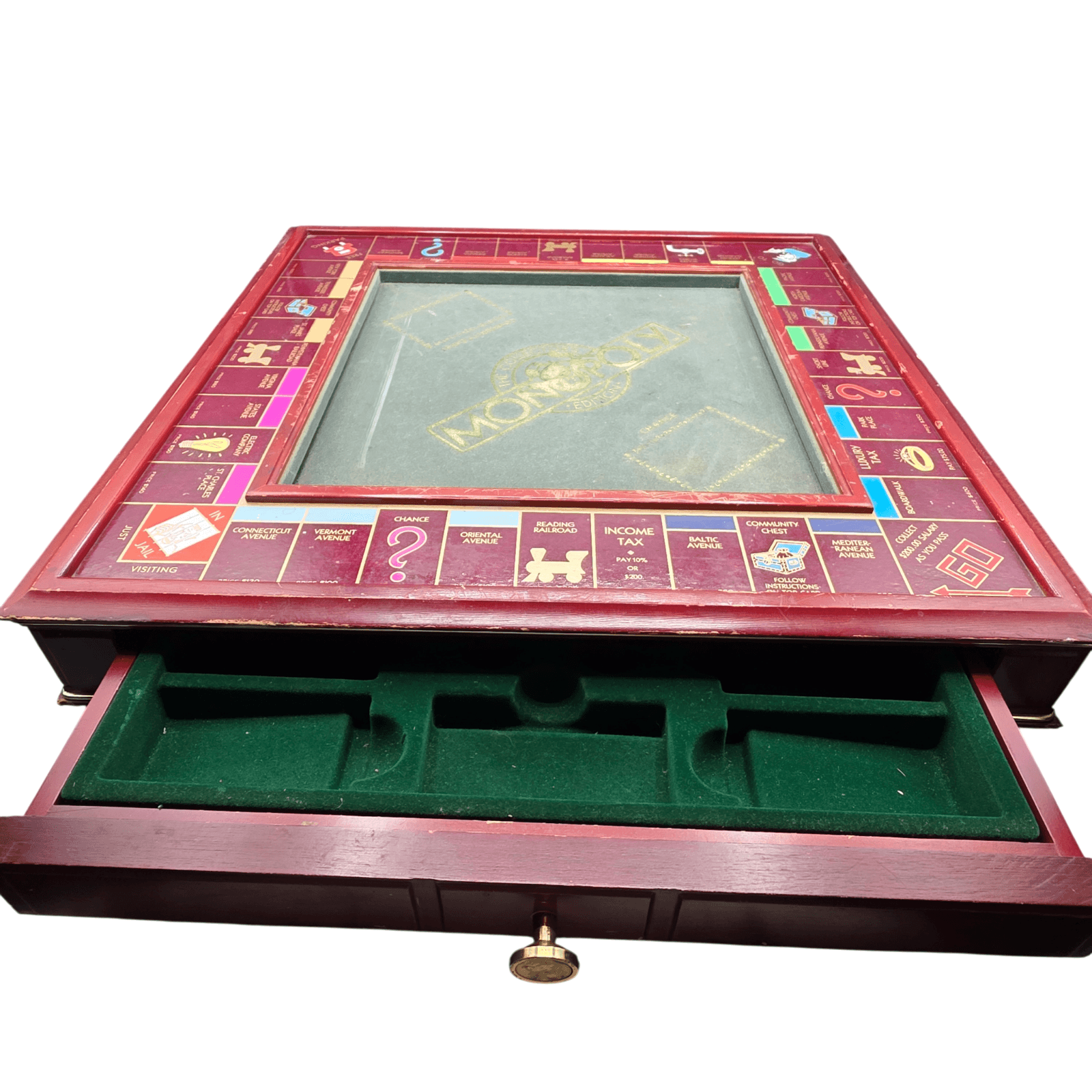 1991 Franklin Mint Monopoly Collector’s Edition Wooden Game Board Only 21" Rare - Thumbnail 6