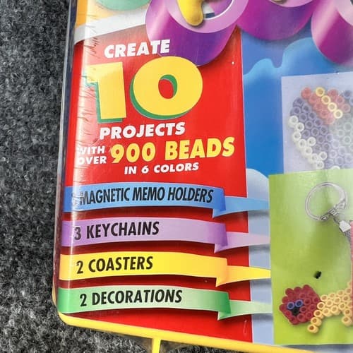 AMAV Vintage Bead Fair Colorful Beadwork Kit NEW SEALED #2244 Yellow Case - Thumbnail 3