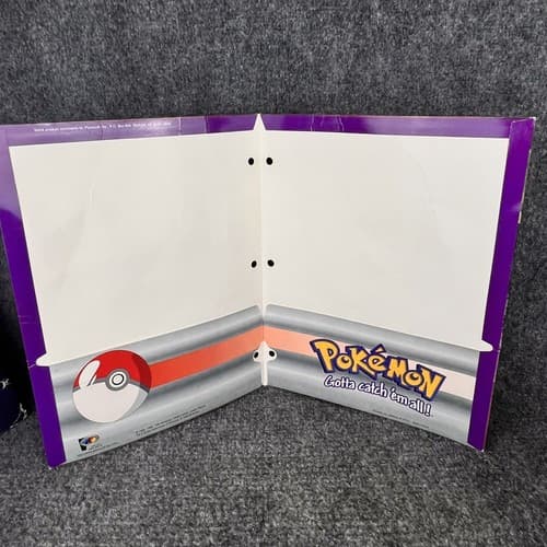VTG 1999 & 2002 Pokemon Gotta Catch 'Em All & Water Type Nintendo Folder - Thumbnail 6