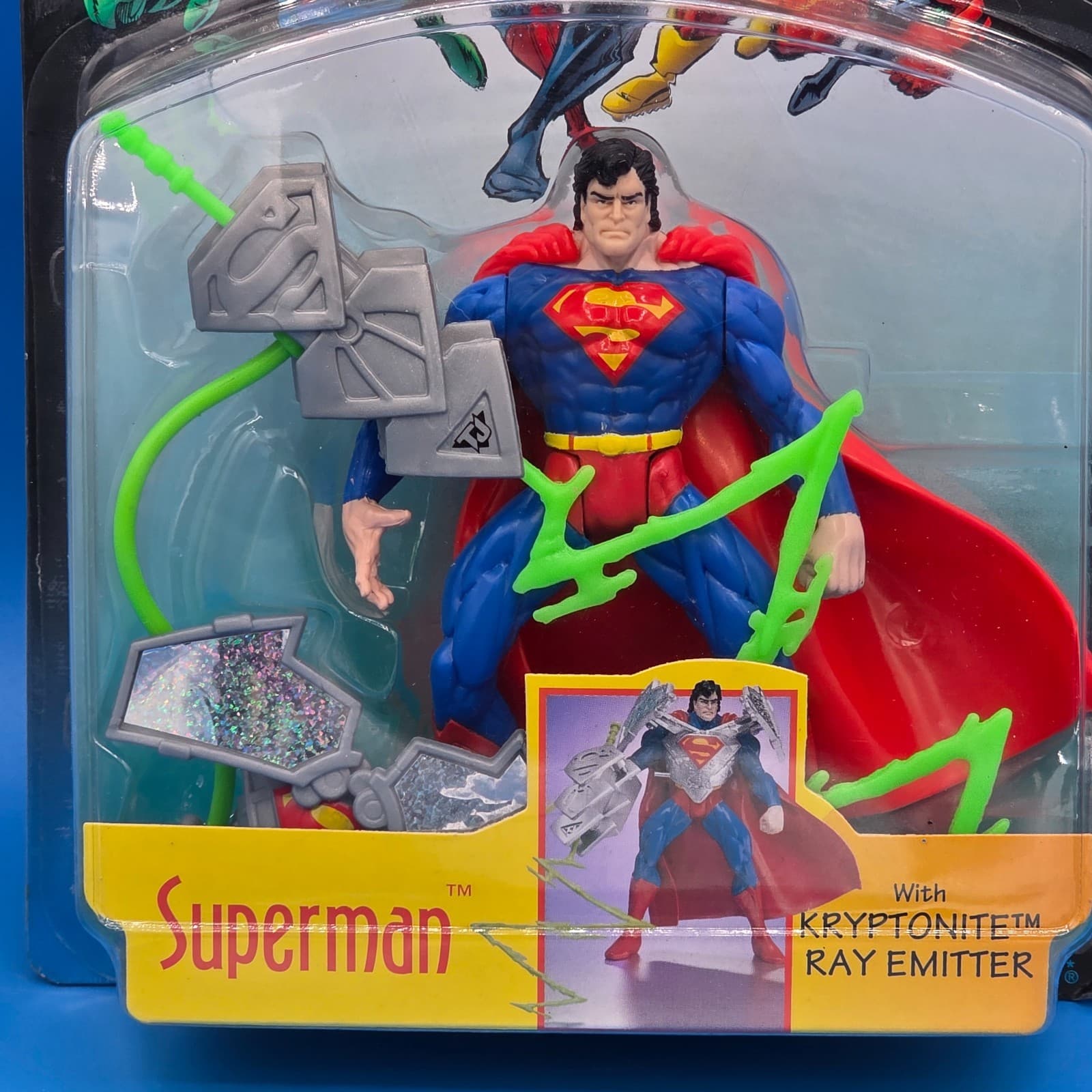 Total Justice SUPERMAN Action Figure with Kryptonite Ray Emitter circa 1996 MIB - Thumbnail 2