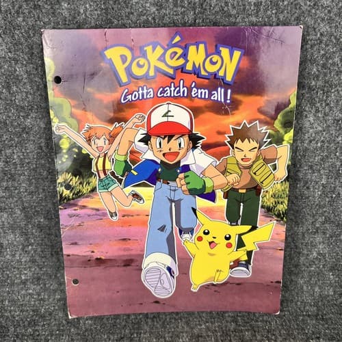 VTG 1999 & 2002 Pokemon Gotta Catch 'Em All & Water Type Nintendo Folder - Thumbnail 4