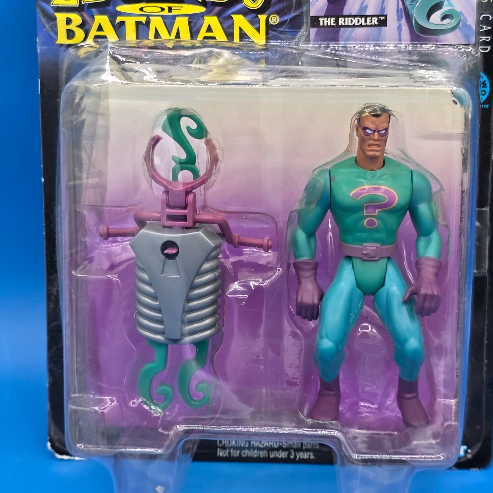 Legends of Batman The Riddler w/ Firing Question Mark 1995 5" Action Figure NEW - Thumbnail 2