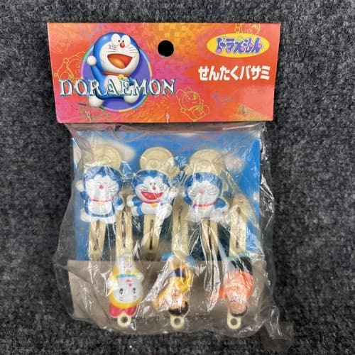 Vintage Doraemon Clothes Pins Japanese Super Rare Racoon - Thumbnail 2