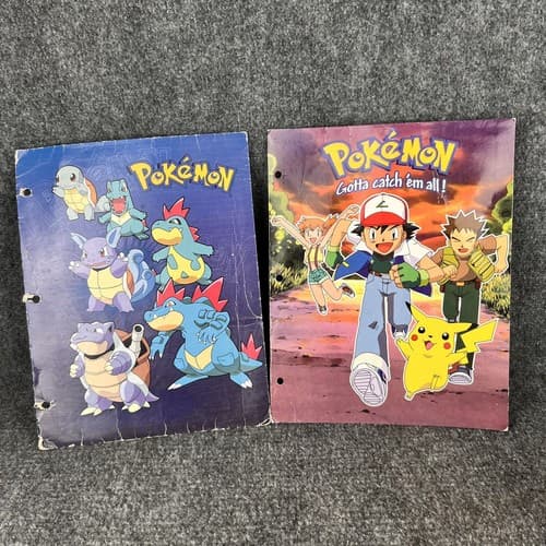 VTG 1999 & 2002 Pokemon Gotta Catch 'Em All & Water Type Nintendo Folder - Thumbnail 2