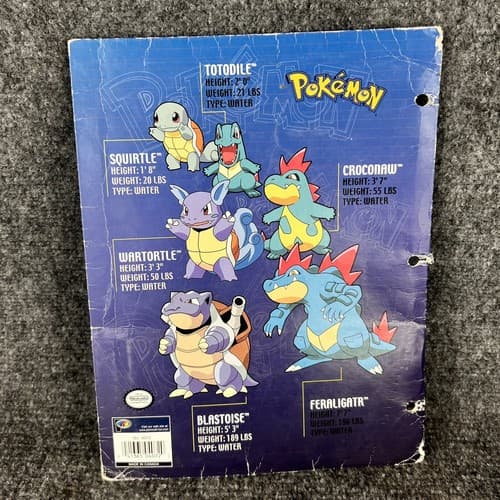 VTG 1999 & 2002 Pokemon Gotta Catch 'Em All & Water Type Nintendo Folder - Thumbnail 9