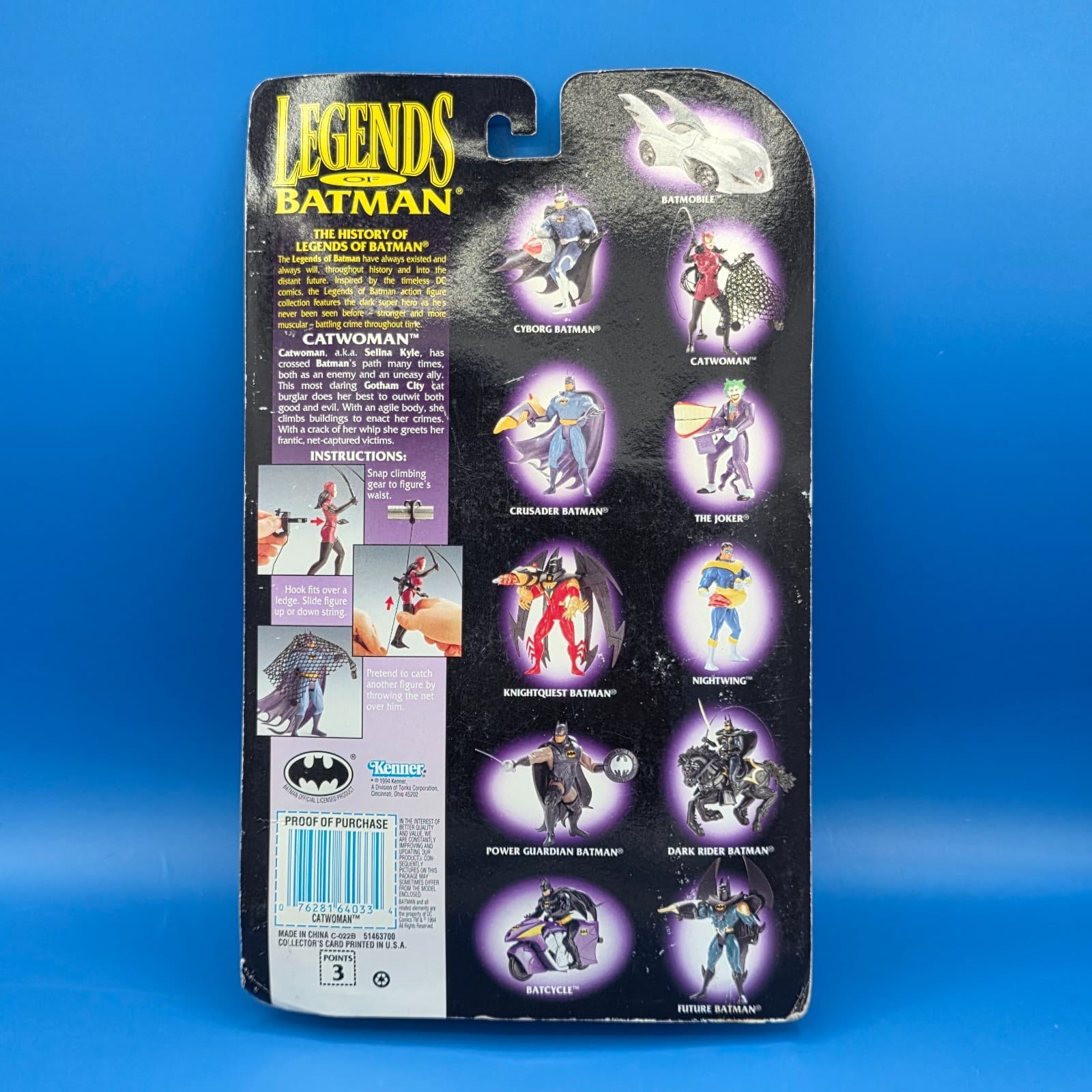 Catwoman 1994 LEGENDS OF BATMAN DC Comics Kenner MOC - Thumbnail 4
