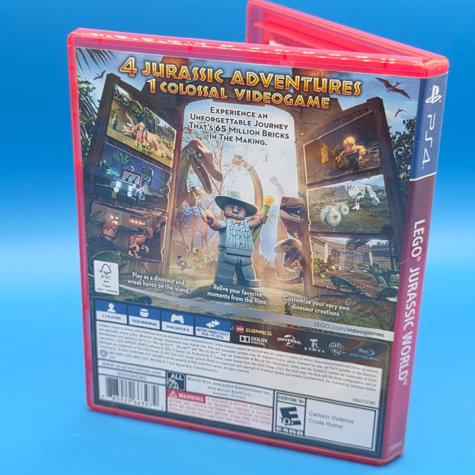 Lego Jurassic Park Playstation Hits (PlayStation 4) Ps4 Free Shipping Tested - Thumbnail 2