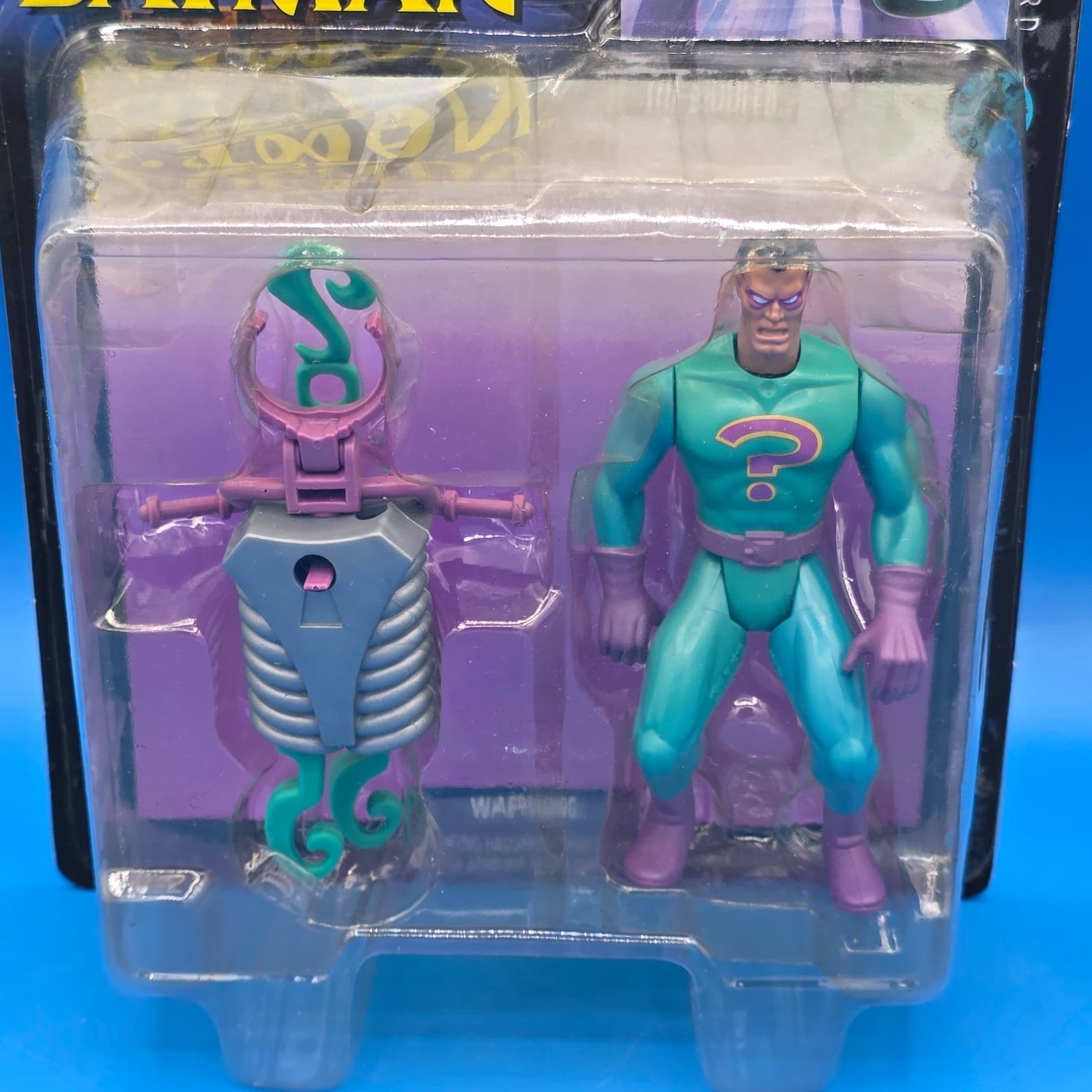 Legends of Batman The Riddler w/ Firing Question Mark 1995 5" Action Figure NEW - Thumbnail 2