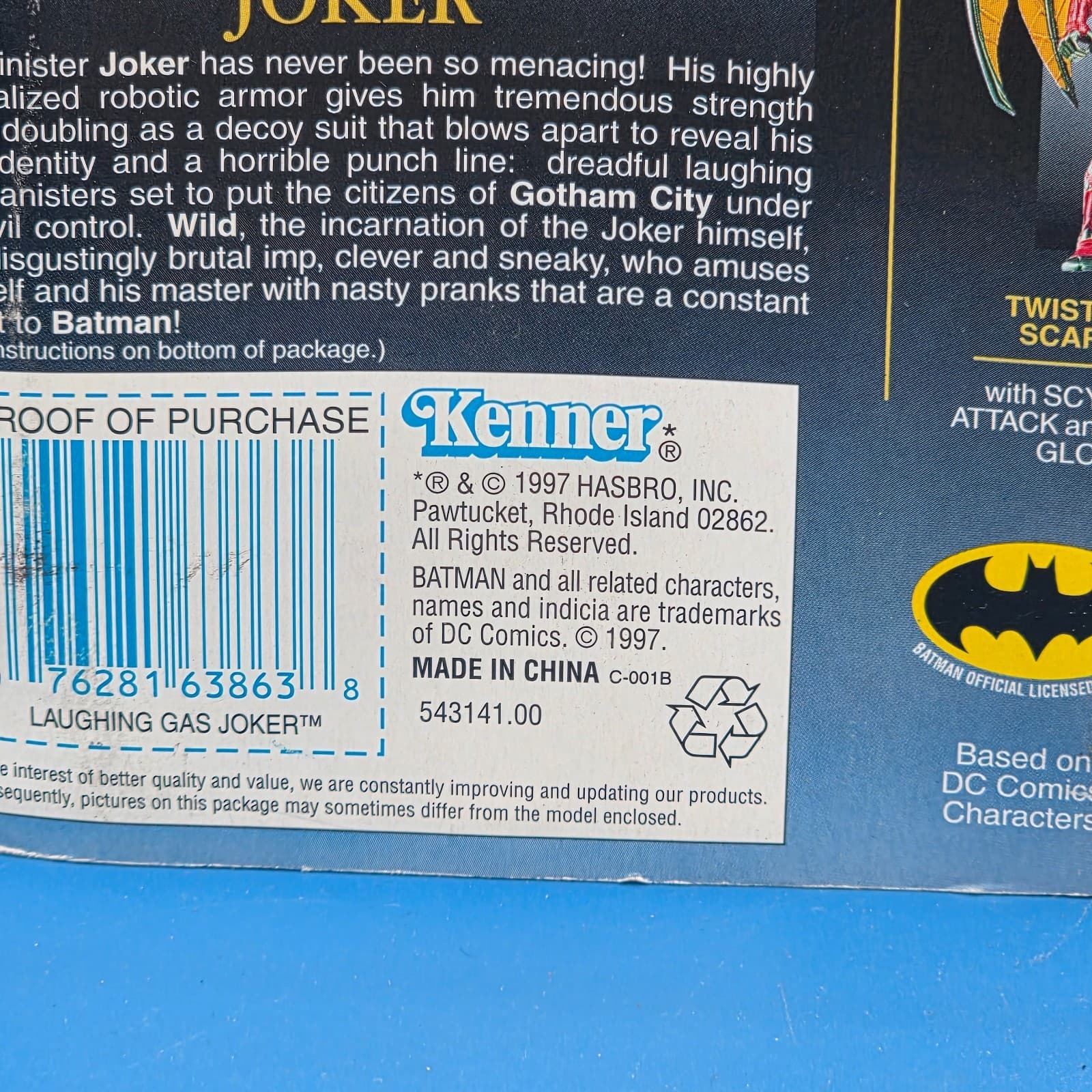 Batman Legends of the Dark Knight Laughing Gas Joker DC Kenner 1997 - Thumbnail 6