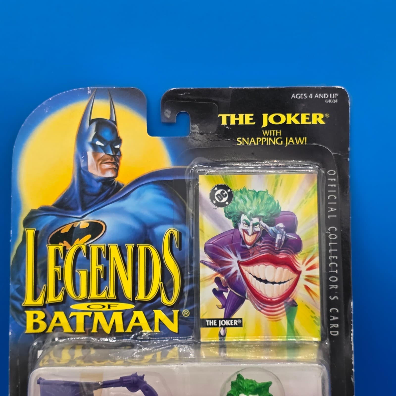 Legends of Batman The Joker Figure w/ Snapping Jaw Collector's Card 1994 Kenner - Thumbnail 5