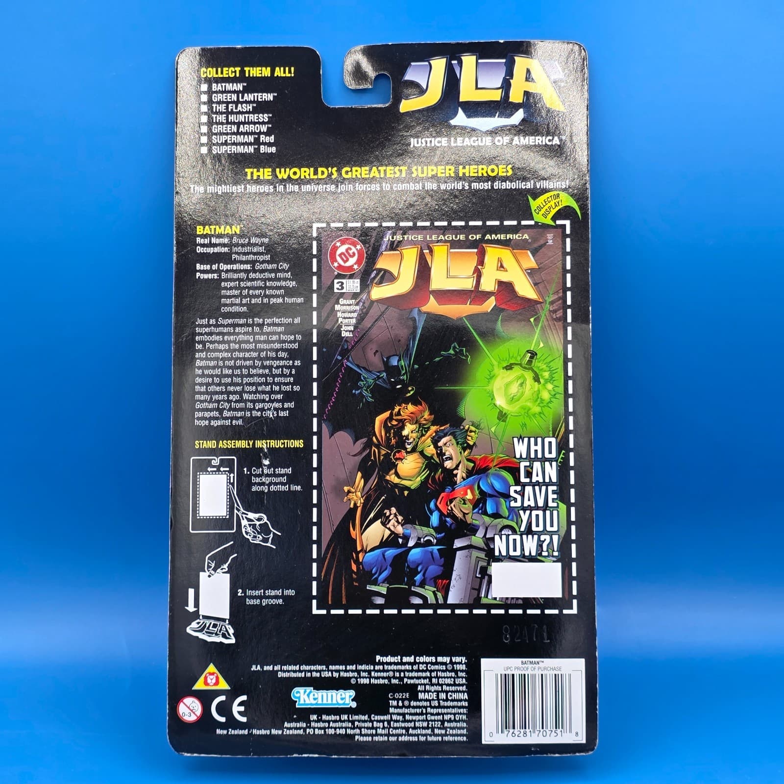 Vintage 1998 JLA Justice League of America Batman Action Figure Kenner - Thumbnail 3