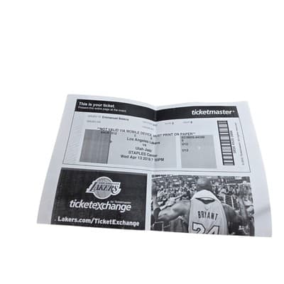 Kobe Bryant Commemorative Book Final Game 4/13 Staples Limited Edition Lanyard - Thumbnail 2