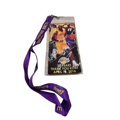 Kobe Bryant Commemorative Book Final Game 4/13 Staples Limited Edition Lanyard - Thumbnail 4