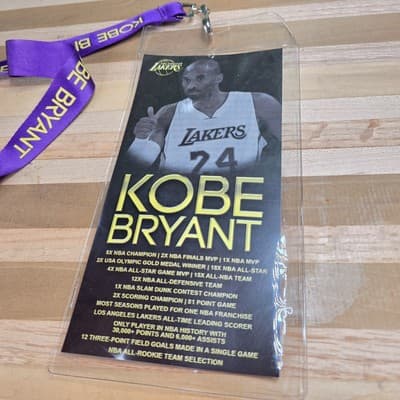 Kobe Bryant Last Games 04/13/2016 - Lanyard / Ticket Stub Holder / Card Limited - Thumbnail 4