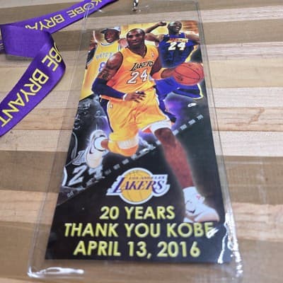 Kobe Bryant Last Games 04/13/2016 - Lanyard / Ticket Stub Holder / Card Limited - Thumbnail 2
