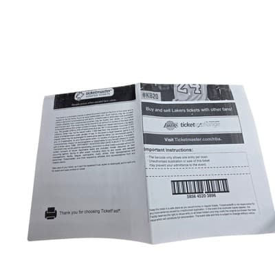 Kobe Bryant Commemorative Book Final Game 4/13 Staples Limited Edition Lanyard - Thumbnail 3