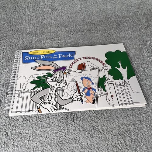 Vintage 1995 Looney Tunes Warner Coloring Book Crayons Set RARE w/box - Thumbnail 5
