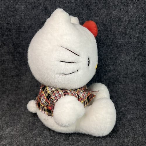 Vintage 1992 Sanrio 9” Hello Kitty In Overall Plush MISSING OVERALLS - Thumbnail 6