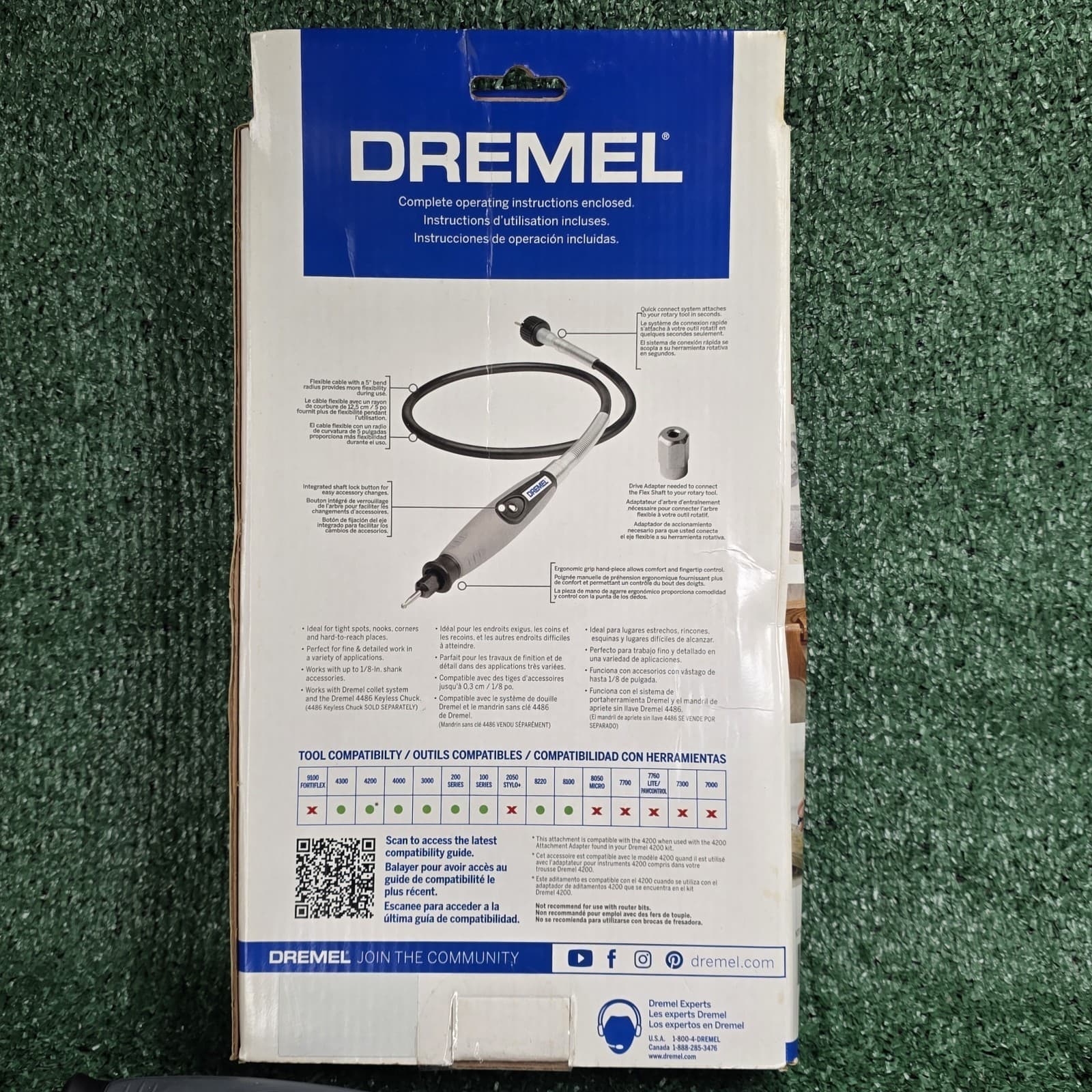 New Open Box Dremal Flex 36" Shaft 6" Bend Radius 1/8 Collet Included - Thumbnail 10